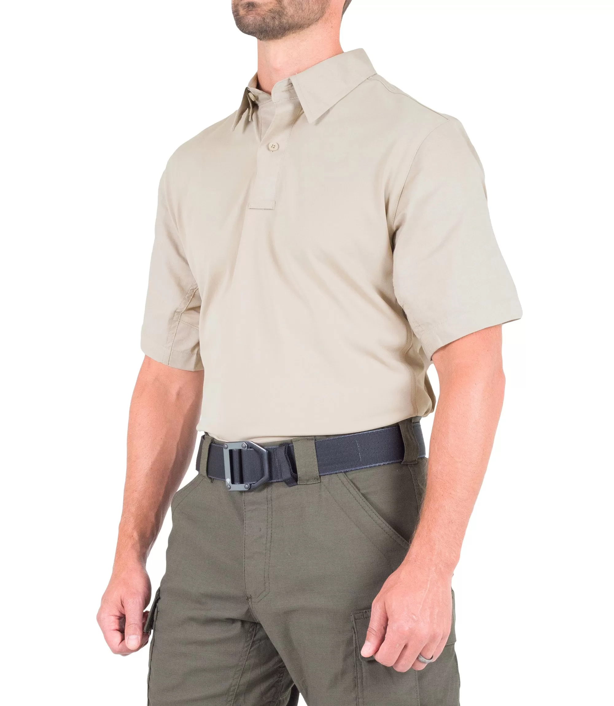 Men's V2 Pro Performance Short Sleeve Shirt / Silver Tan