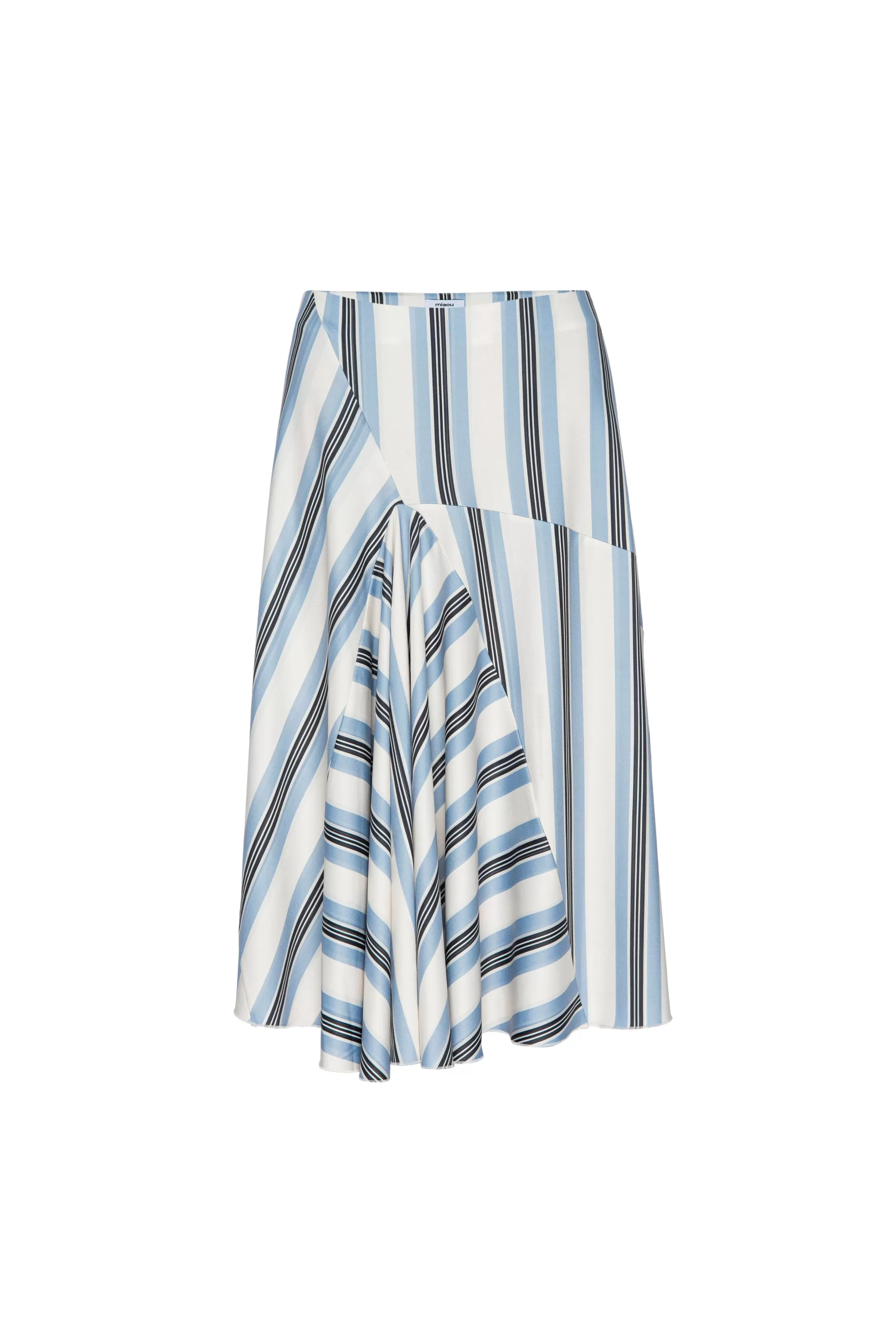 MILA SKIRT - BLACK AND BLUE STRIPE