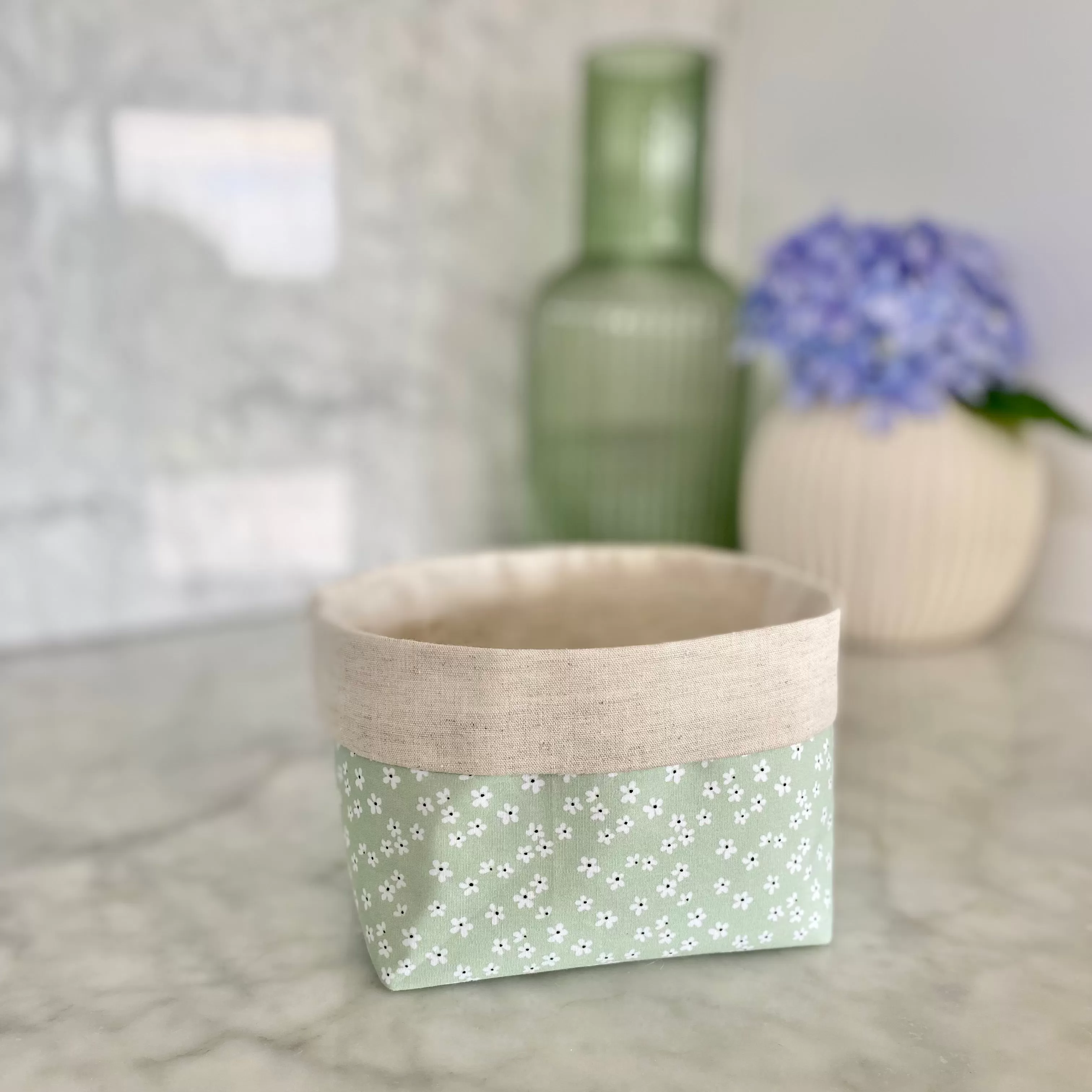 Mint Mini Floral Fabric Gift Box