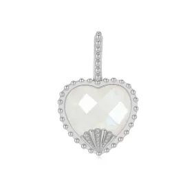 Moonstone Silver Heart Pendant - Enchanted