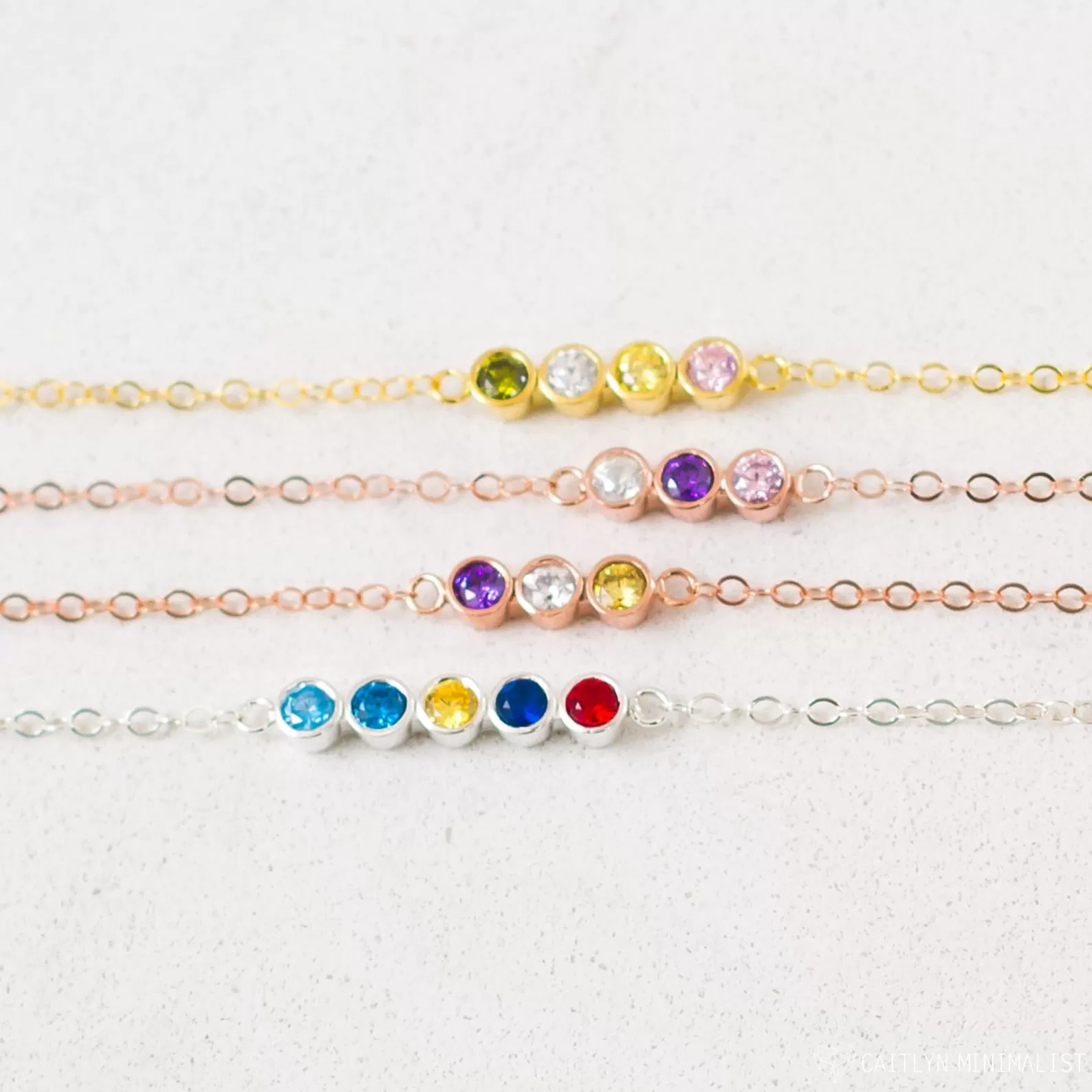 Multiple Birthstone Necklace