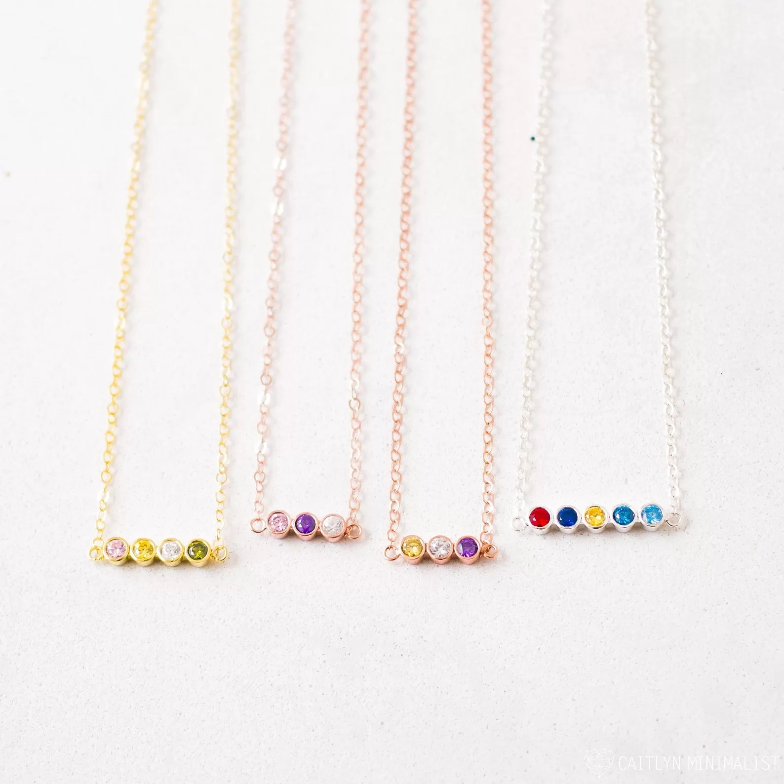 Multiple Birthstone Necklace