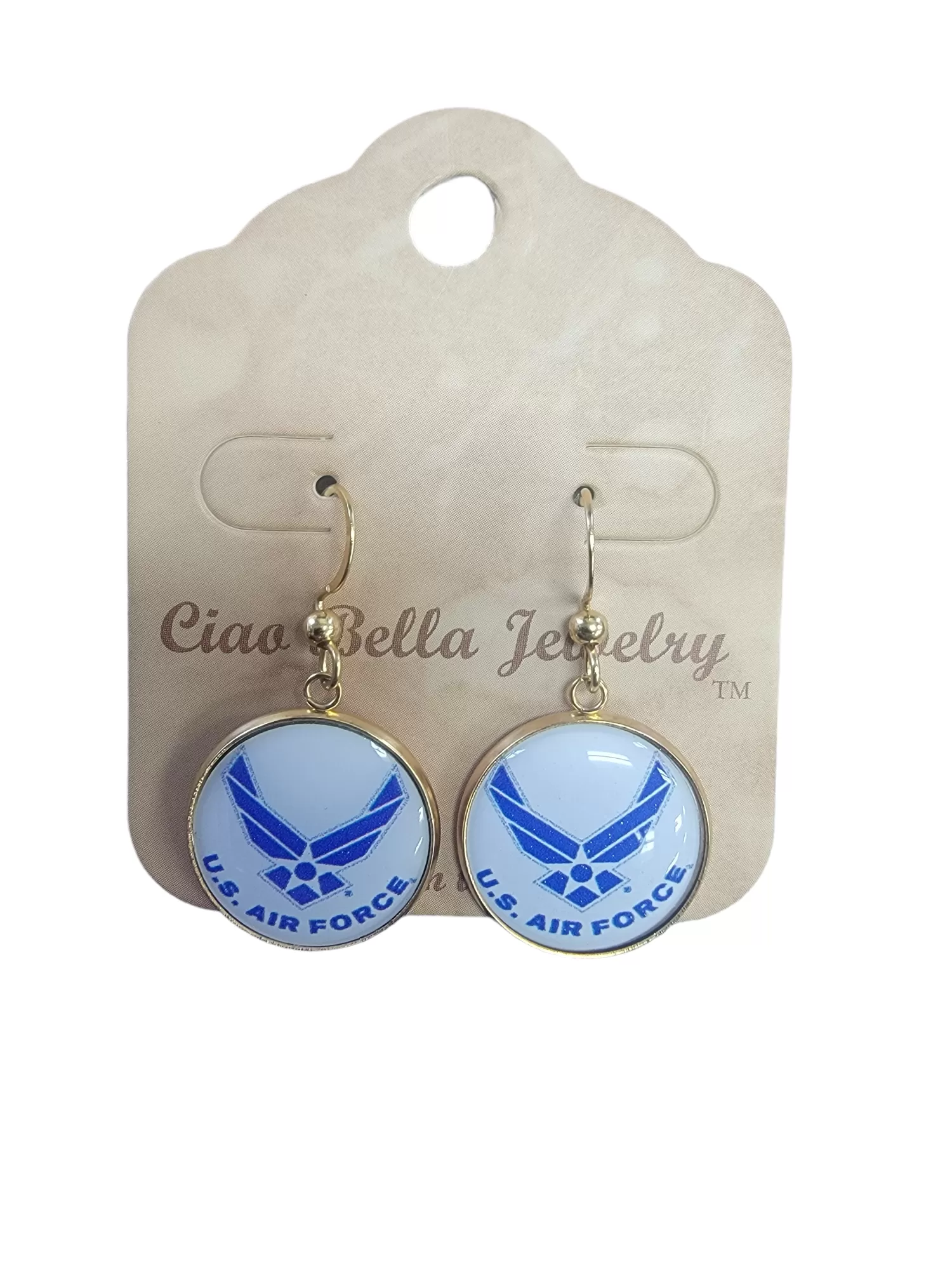 Officially Licensed Air Force Seal, Air Force Roundel, Air Force Trooper, Air Force Target, Air Force Wings or Air Force Thunderbird Earrings - A Proud Symbol of Service and Sacrifice