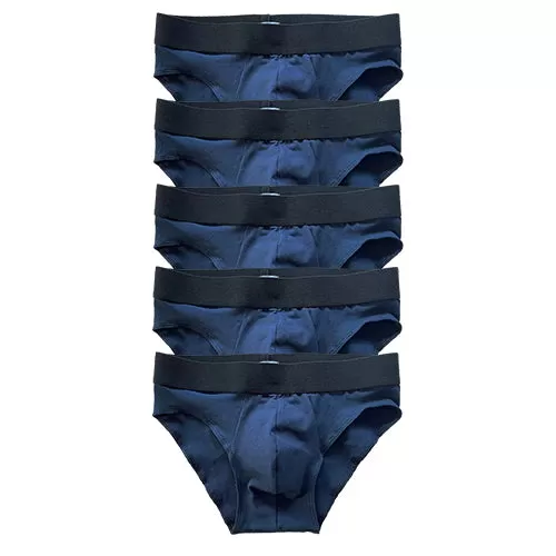 Organic Cotton Jersey Brief in Navy