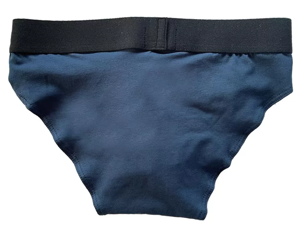 Organic Cotton Jersey Brief in Navy