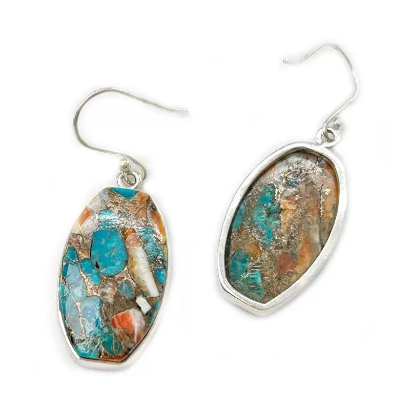 Oyster Turquoise Drop Bohemian Earrings