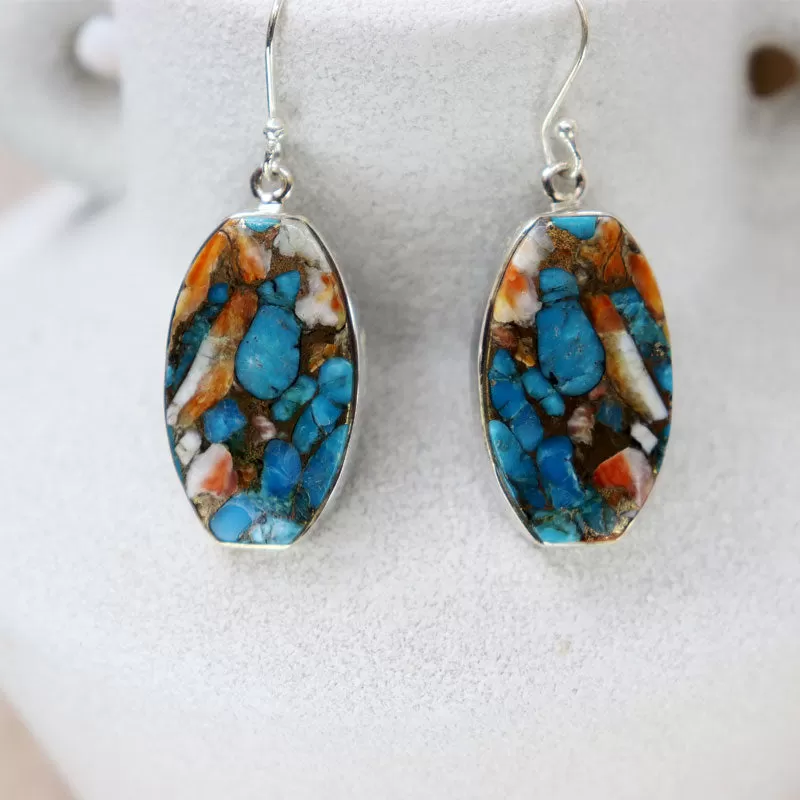 Oyster Turquoise Drop Bohemian Earrings