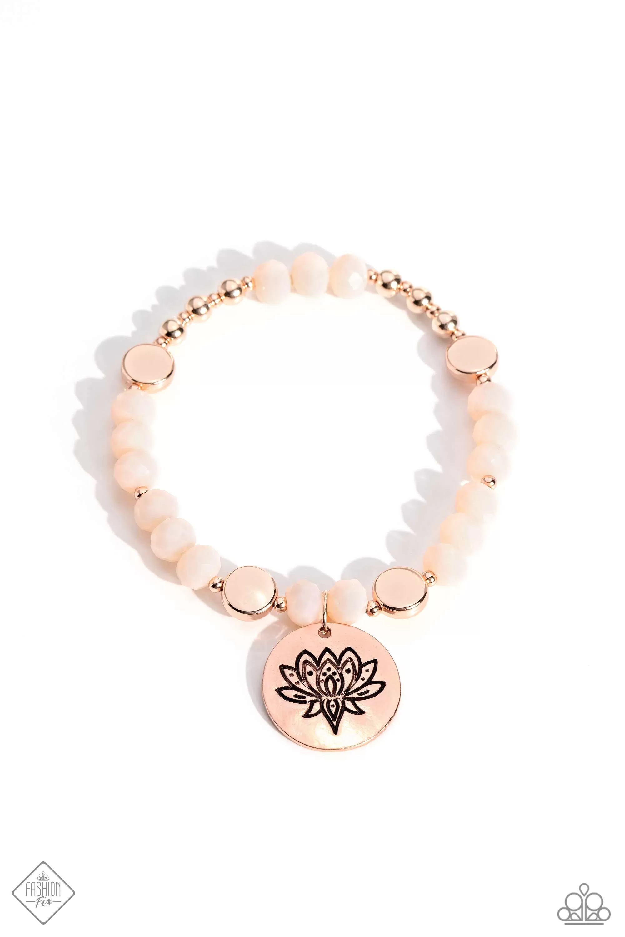 Paparazzi Leisurely Lotus Rose Gold Fashion Fix Bracelet