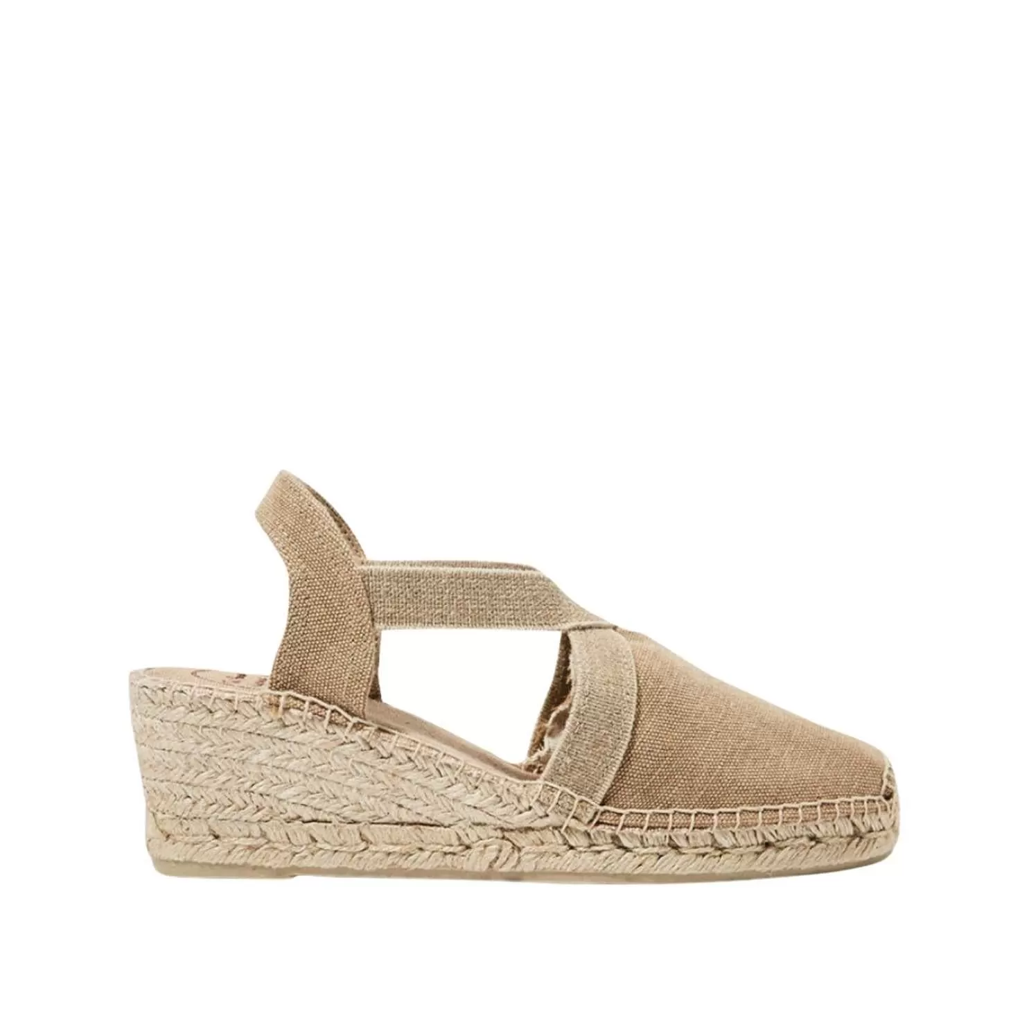 Plain Canvas Wedge Espadrille for Women - Terra-V