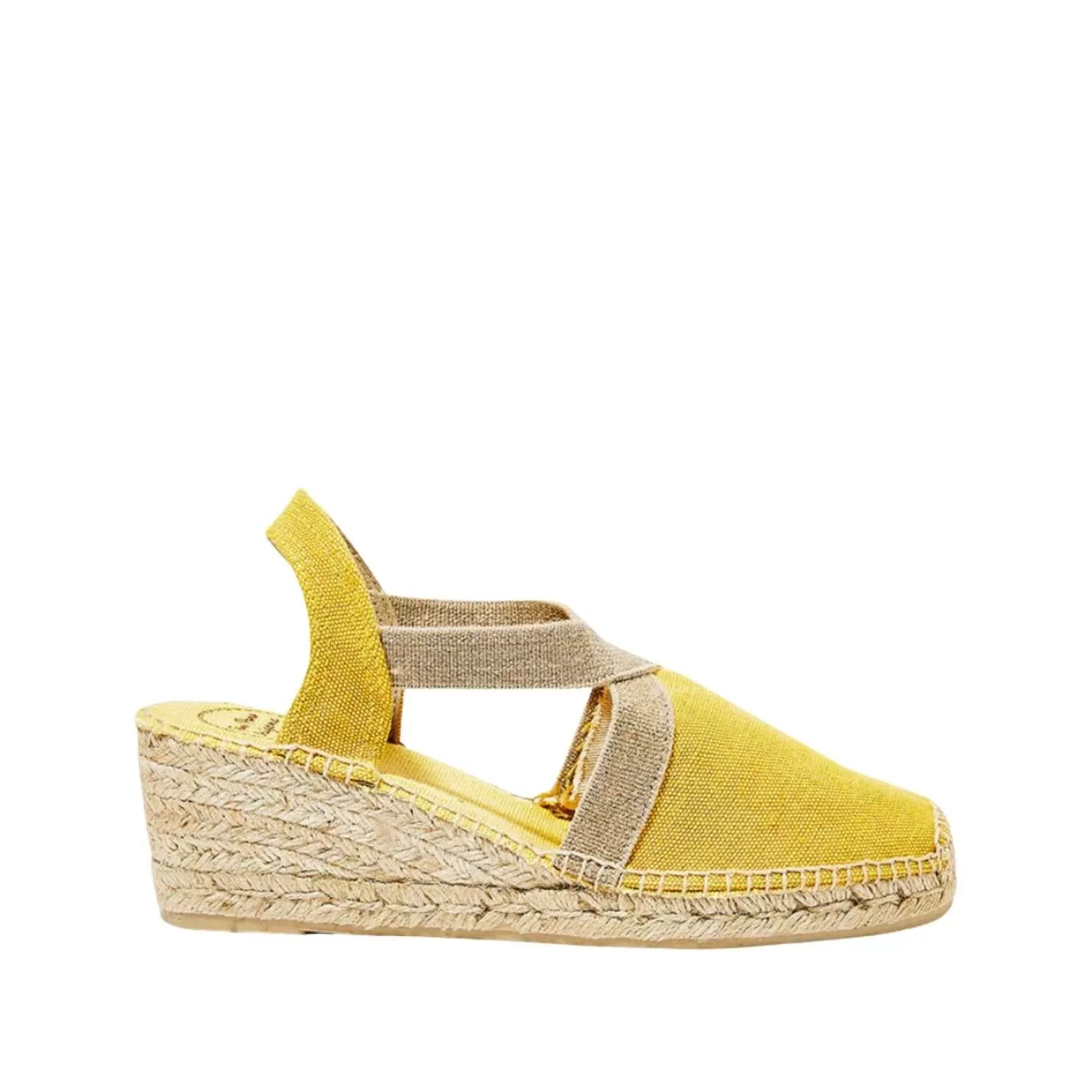 Plain Canvas Wedge Espadrille for Women - Terra-V