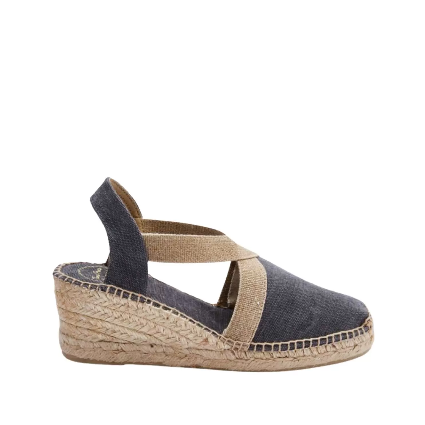 Plain Canvas Wedge Espadrille for Women - Terra-V