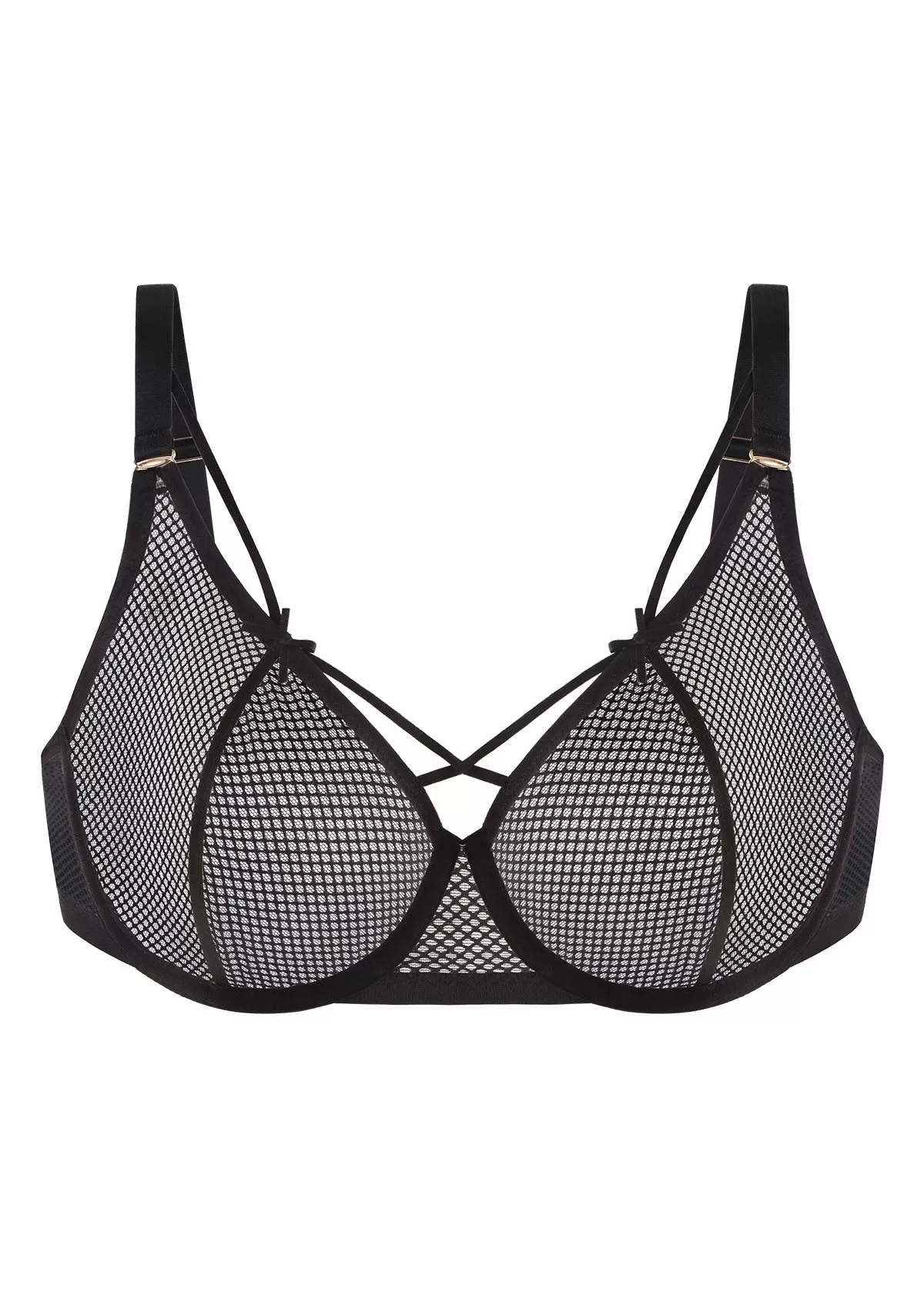 Punk Chic Strappy Unlined Balconette Bra