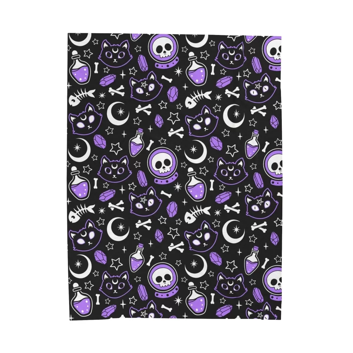 Purple Cat Magic Plush Blanket