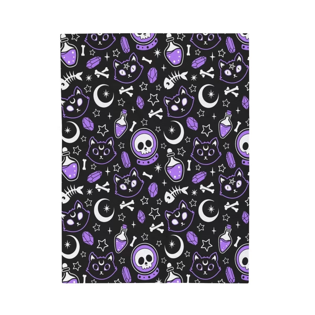 Purple Cat Magic Plush Blanket