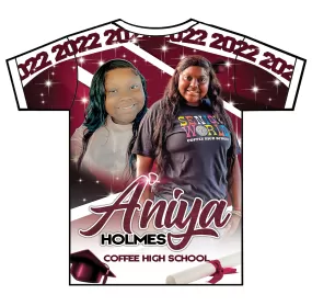 "Aniya" Custom Designed Graduation 3D shirt