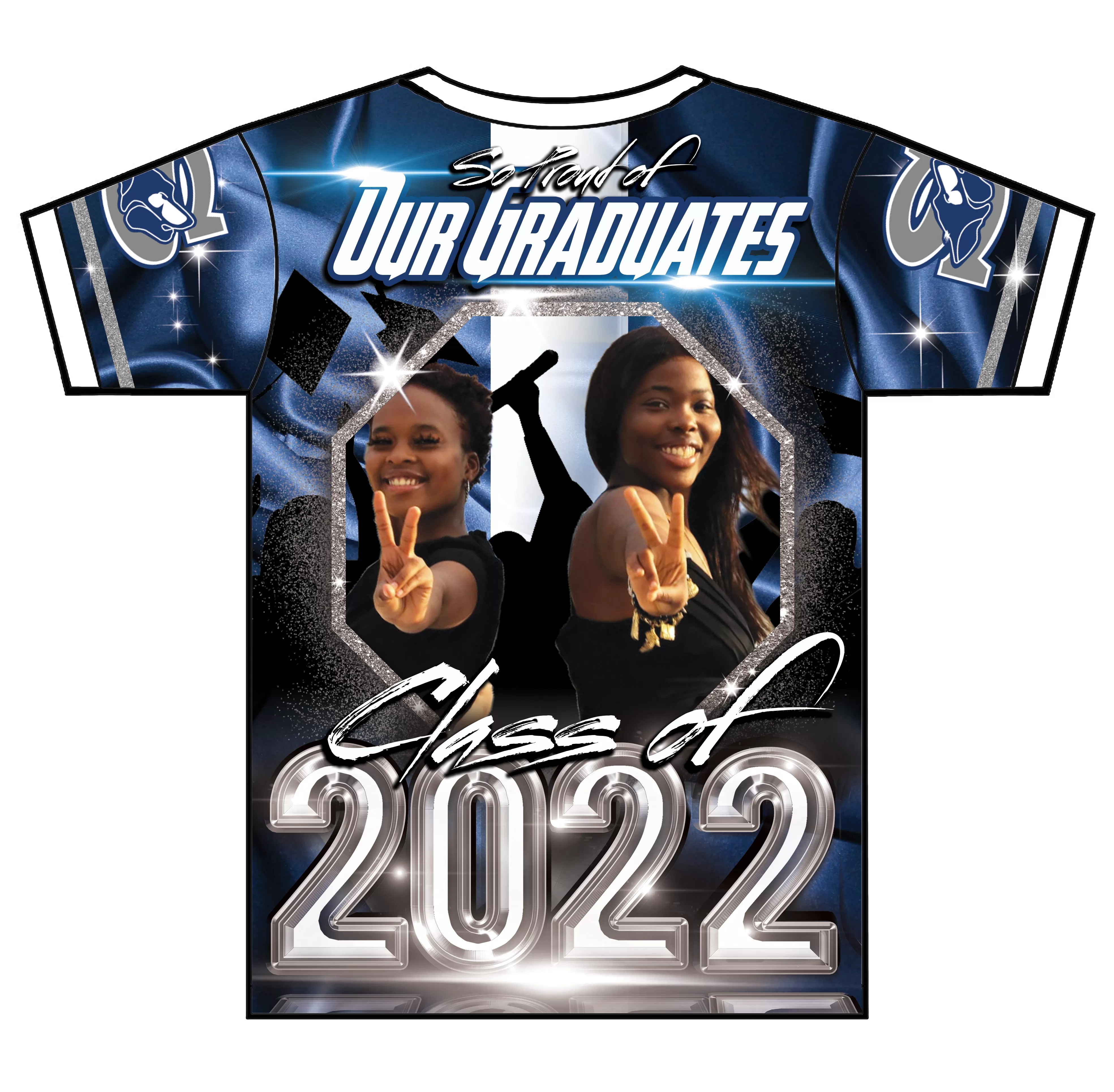 "Be and Monique" Custom Designed Graduation 3D shirt