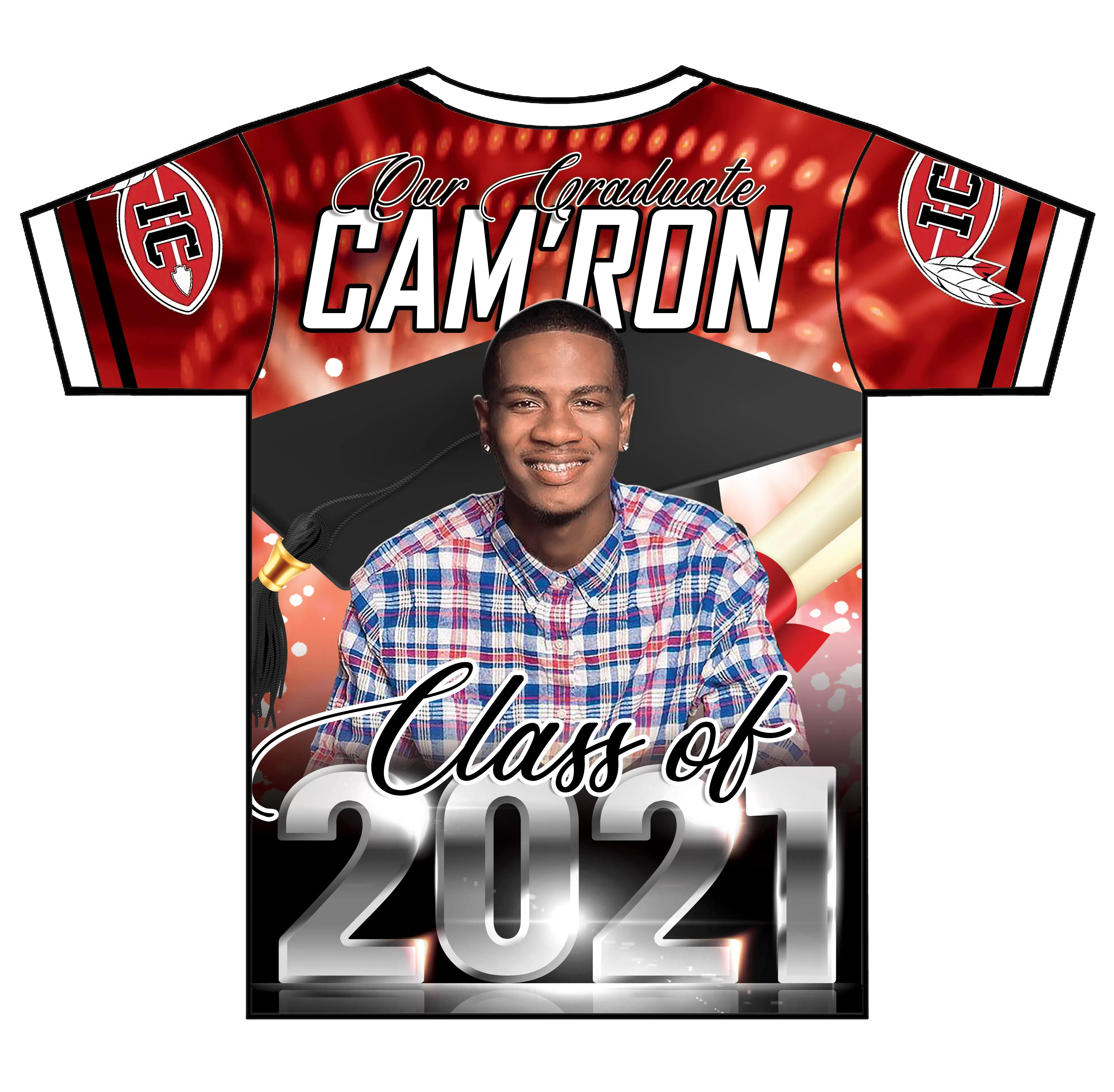 "Cam'Ron Moye" Custom Designed Graduation 3D shirt