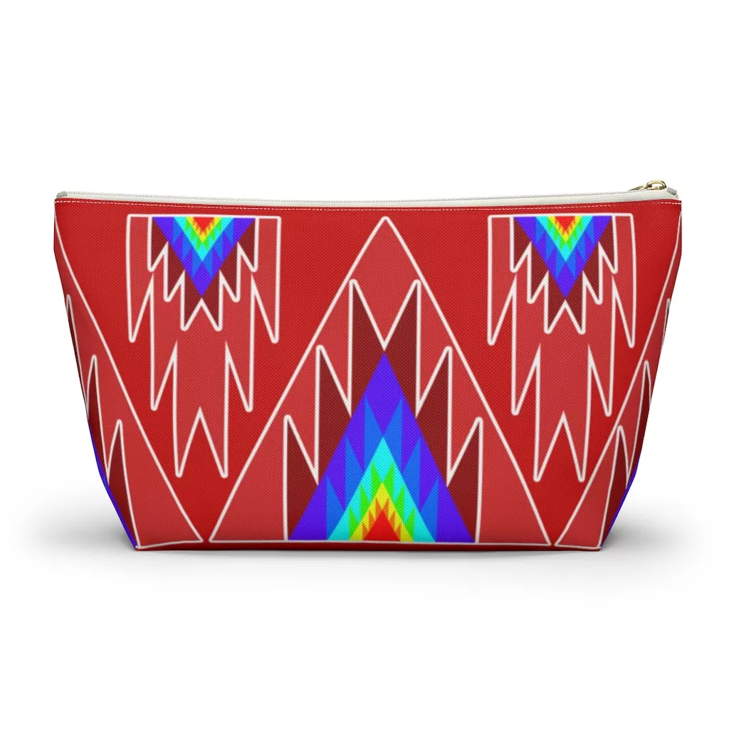 Red Geo Accessory Bag