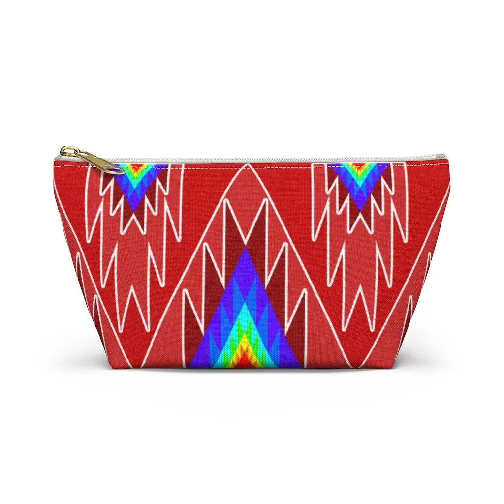 Red Geo Accessory Bag