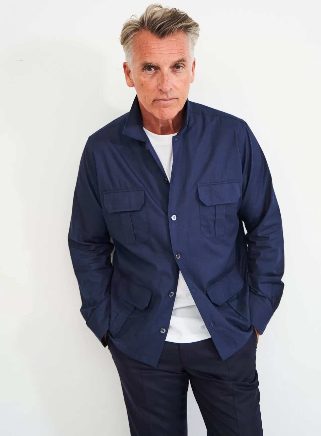 Regenerative Cotton Navy Overshirt