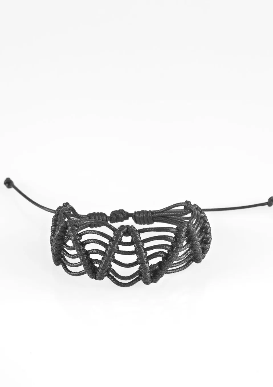 Rise To The Bait Black Bracelet