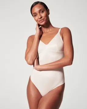 Shaping Satin Thong Bodysuit