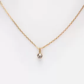 Solid Gold Salt and Pepper Diamond Pendant Necklace