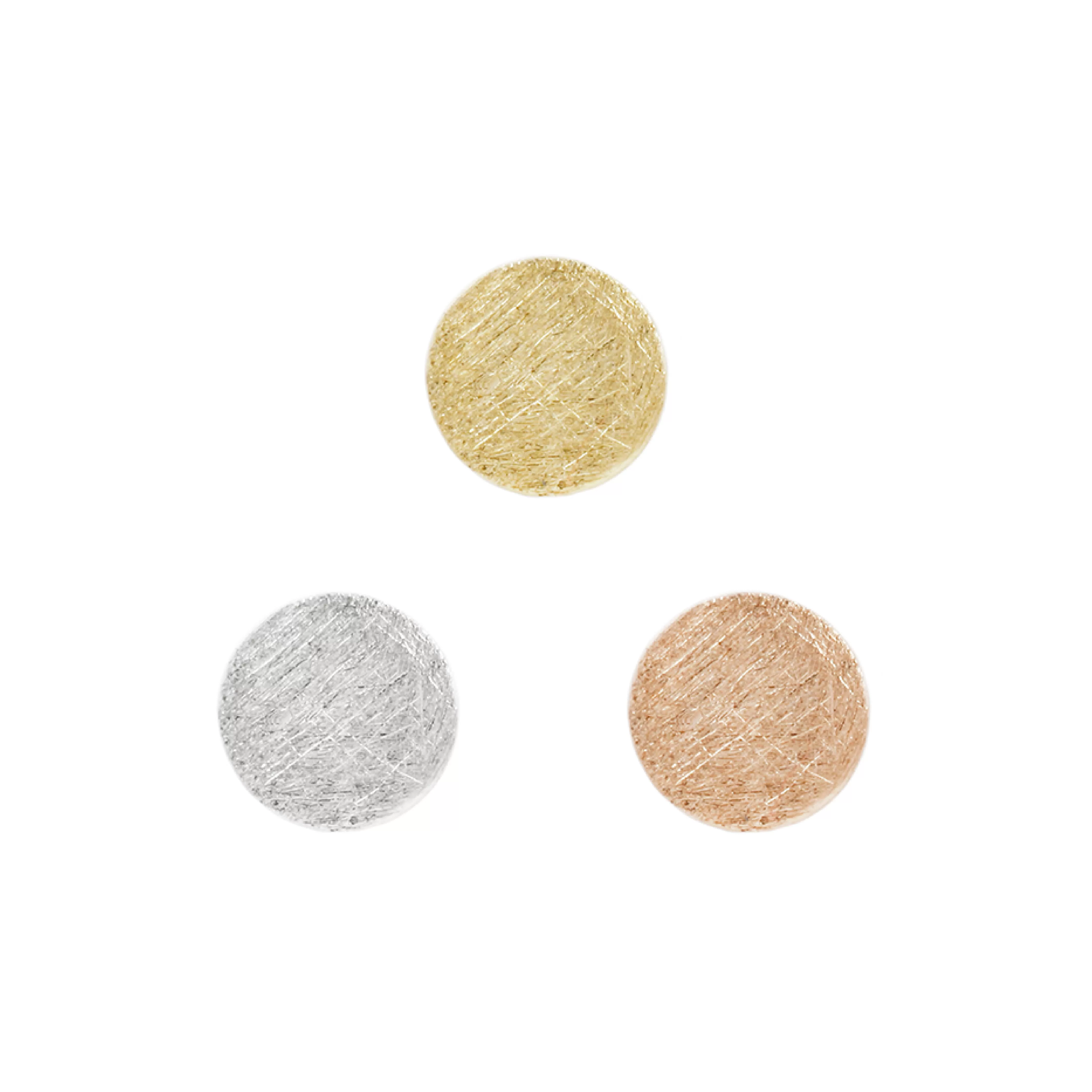 Solid Gold Textured Disk - Threadless End