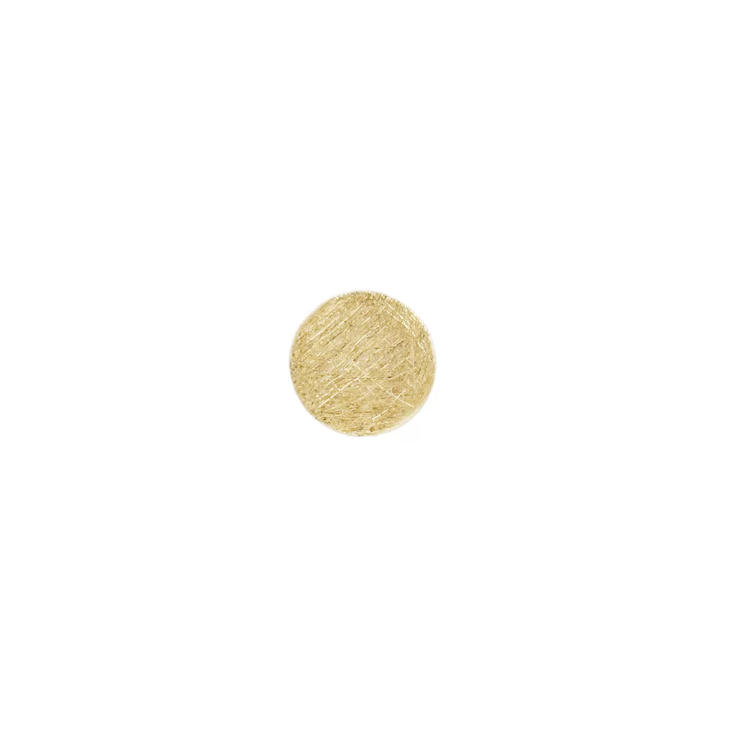 Solid Gold Textured Disk - Threadless End