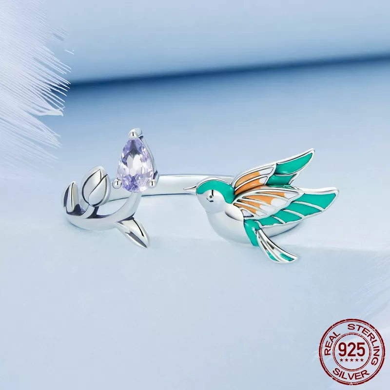 Special Luxurious Pure S925 Silver Bird Ring