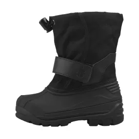 Stealth Black Velcro Snow Boots