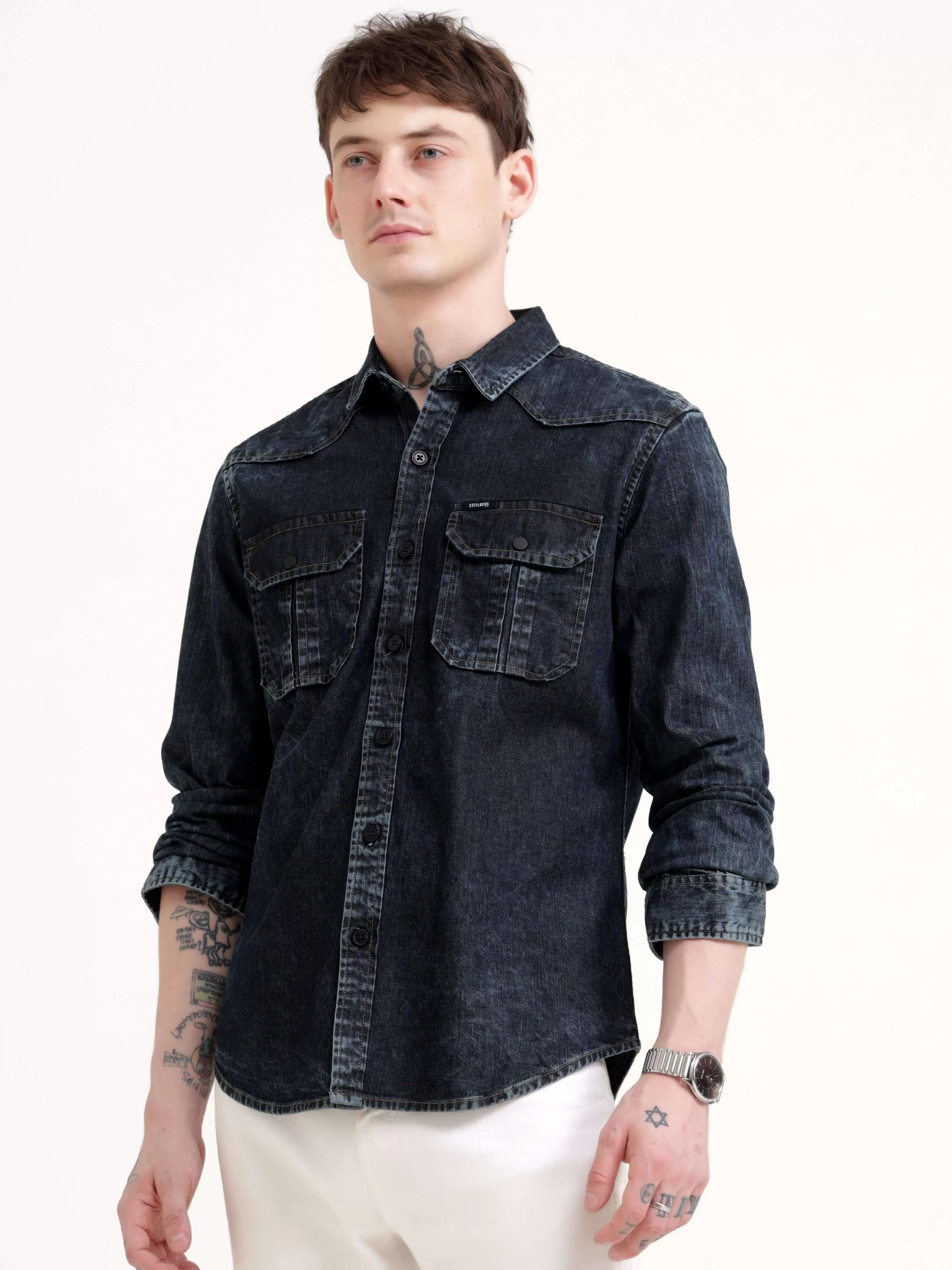 Storm indigo denim shirt