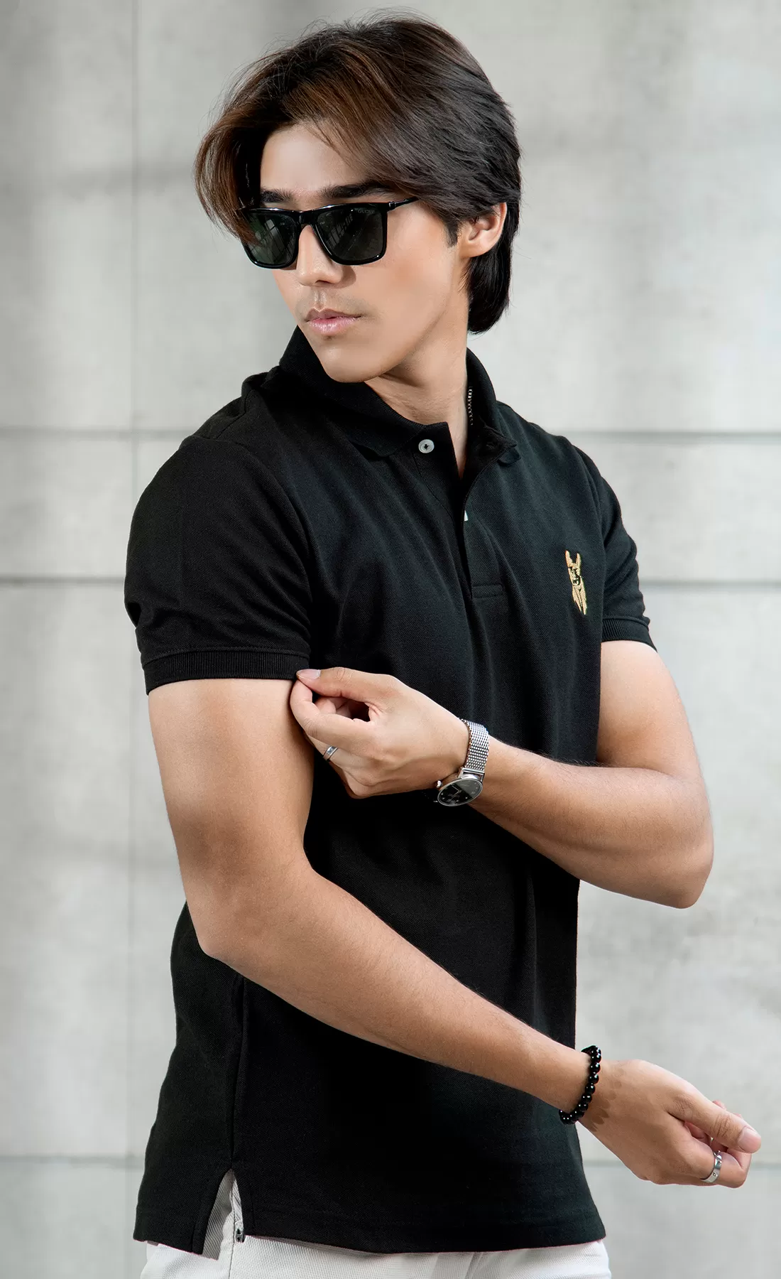 Streetela Black Basic Polo