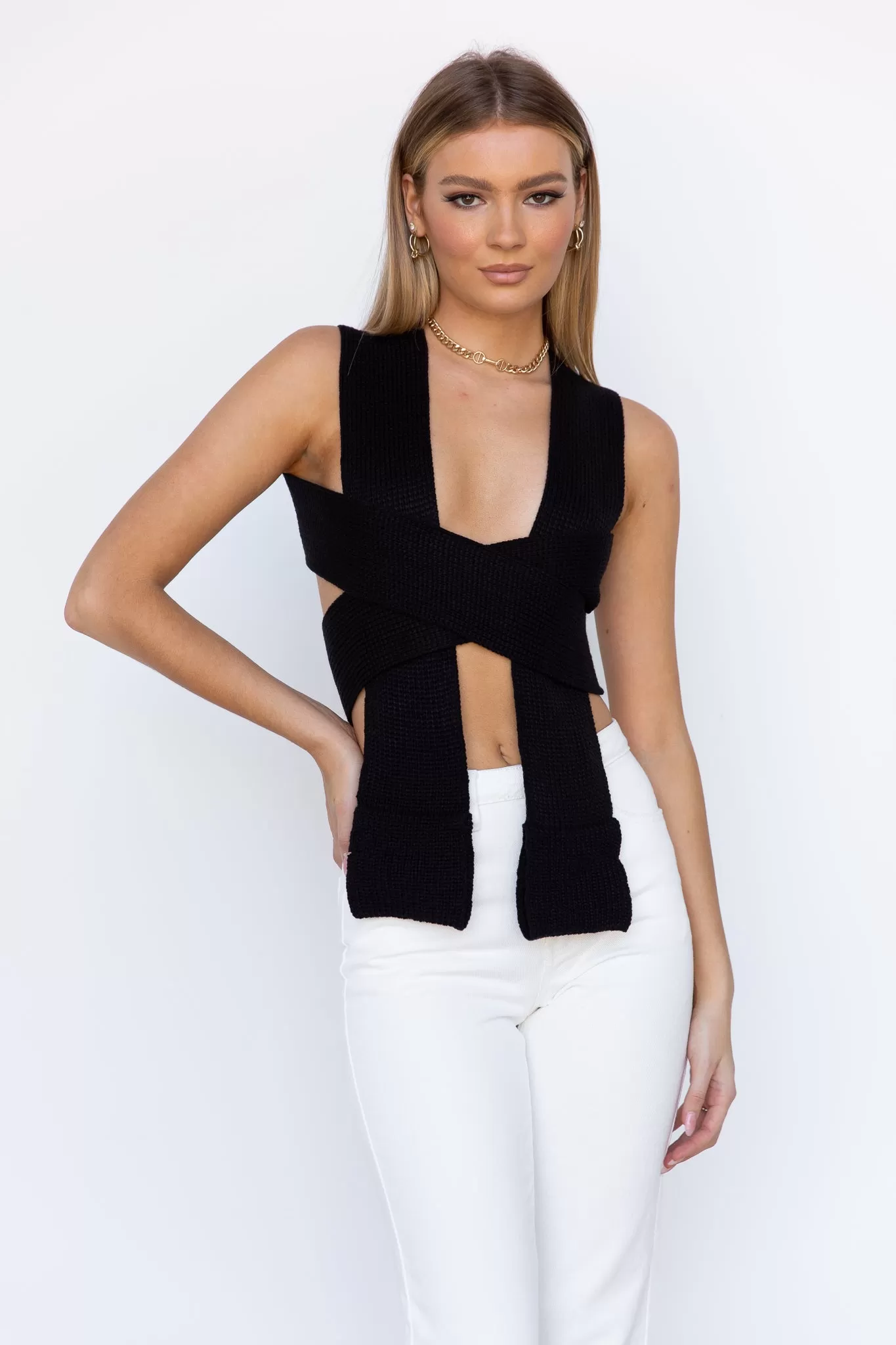 Tammy Knit Top - Black