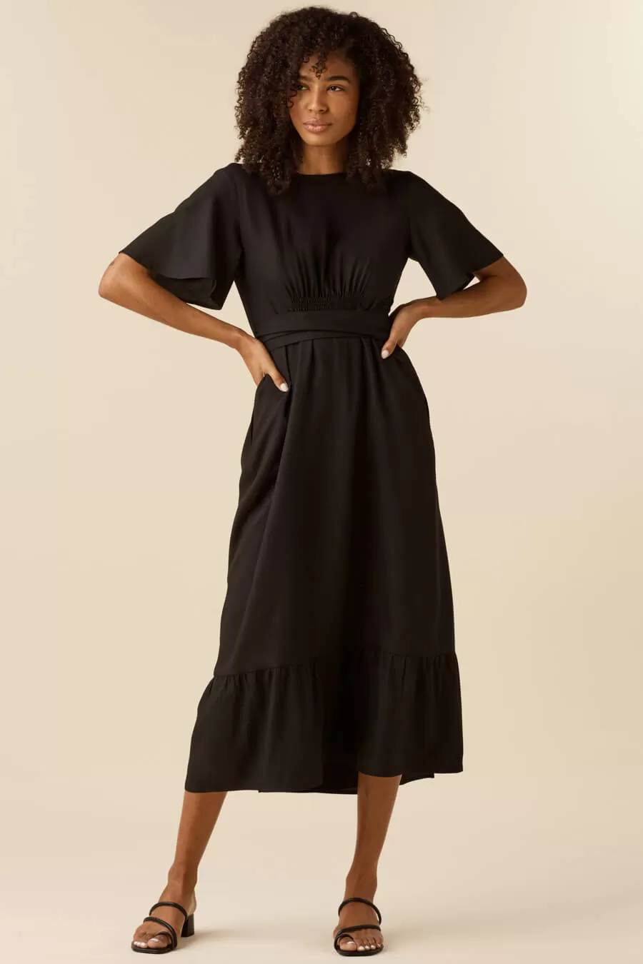 The Flutter Sleeve Wrap Dress