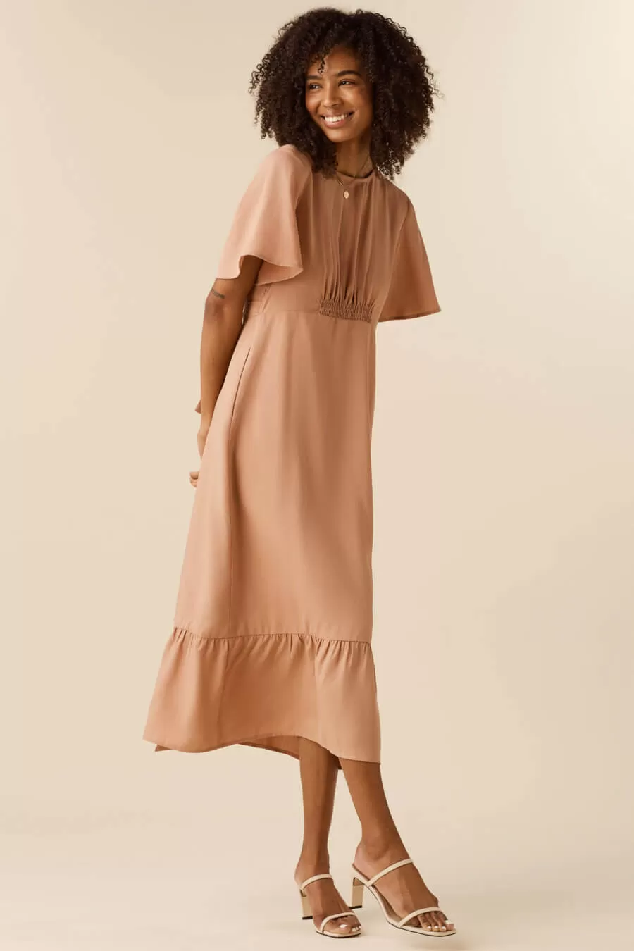 The Flutter Sleeve Wrap Dress