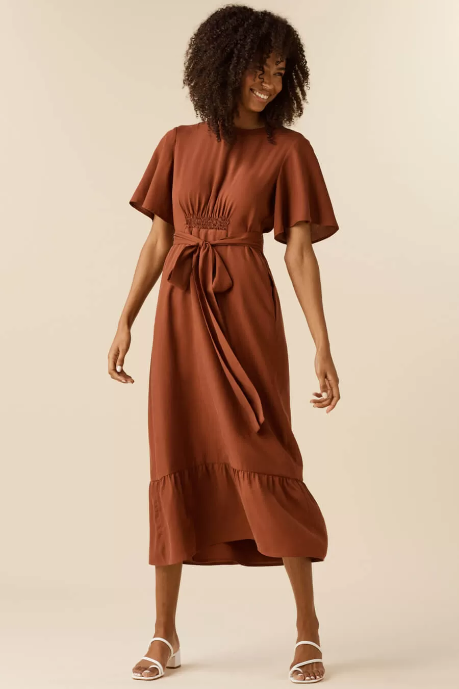 The Flutter Sleeve Wrap Dress