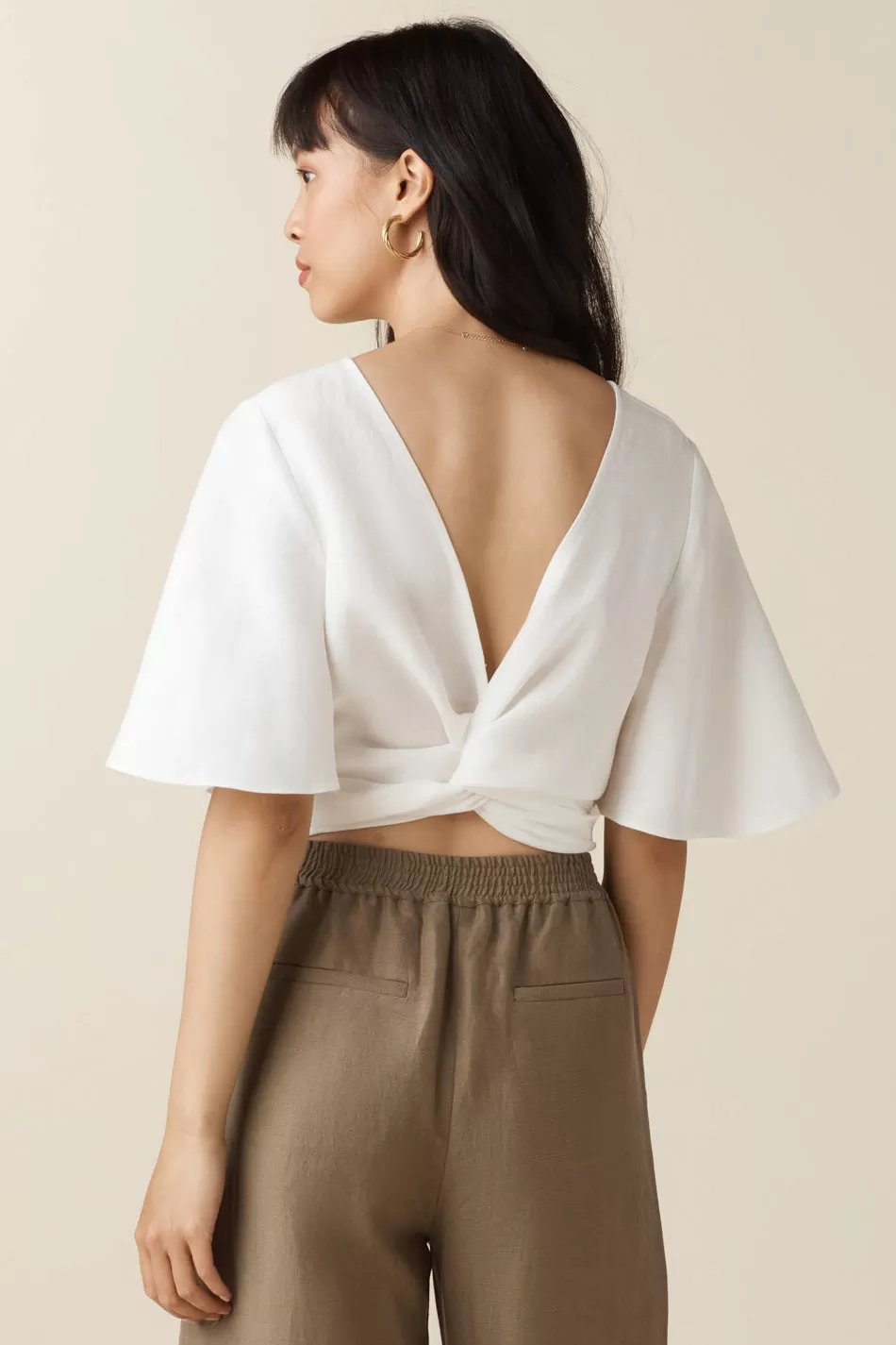 The Flutter Sleeve Wrap Top