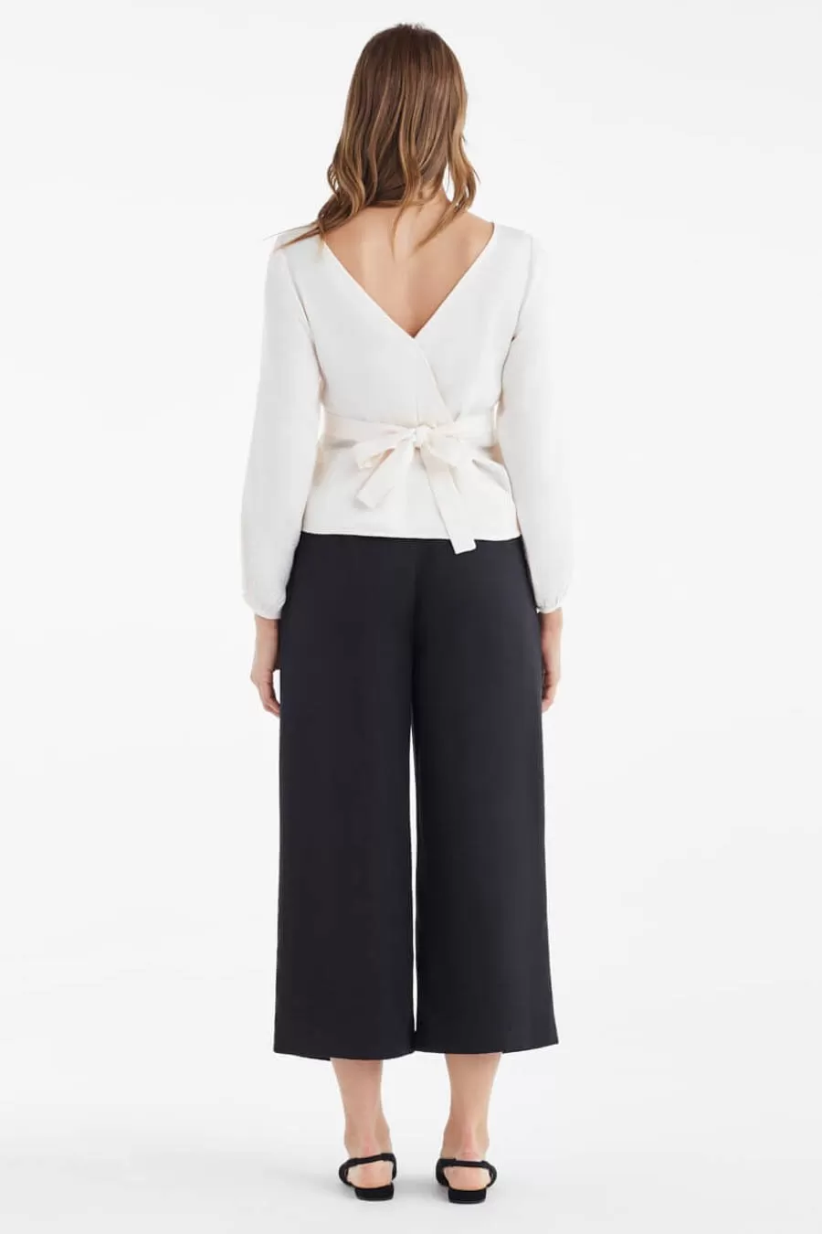 The Gathered Sleeve Wrap Top