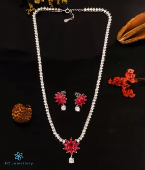 The Scarlet Flower Silver Necklace Set