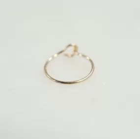 Thin Nose Ring with Hook 24g - Choose Your Metal, Choose Your Size