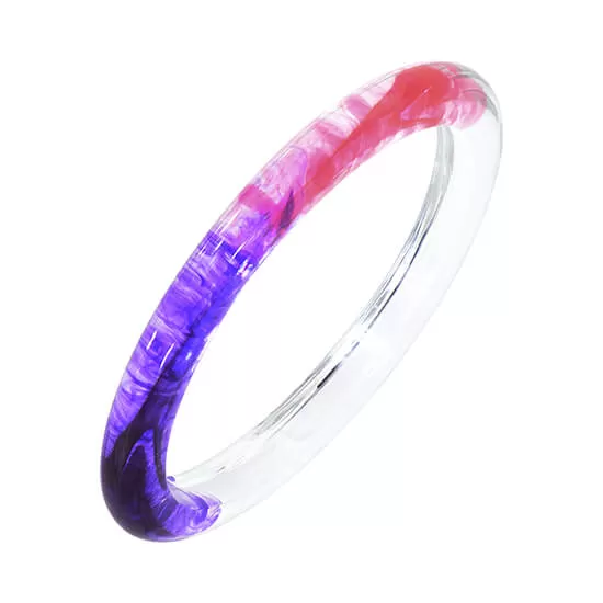 Tie Dye Slip On Lucite Bangles