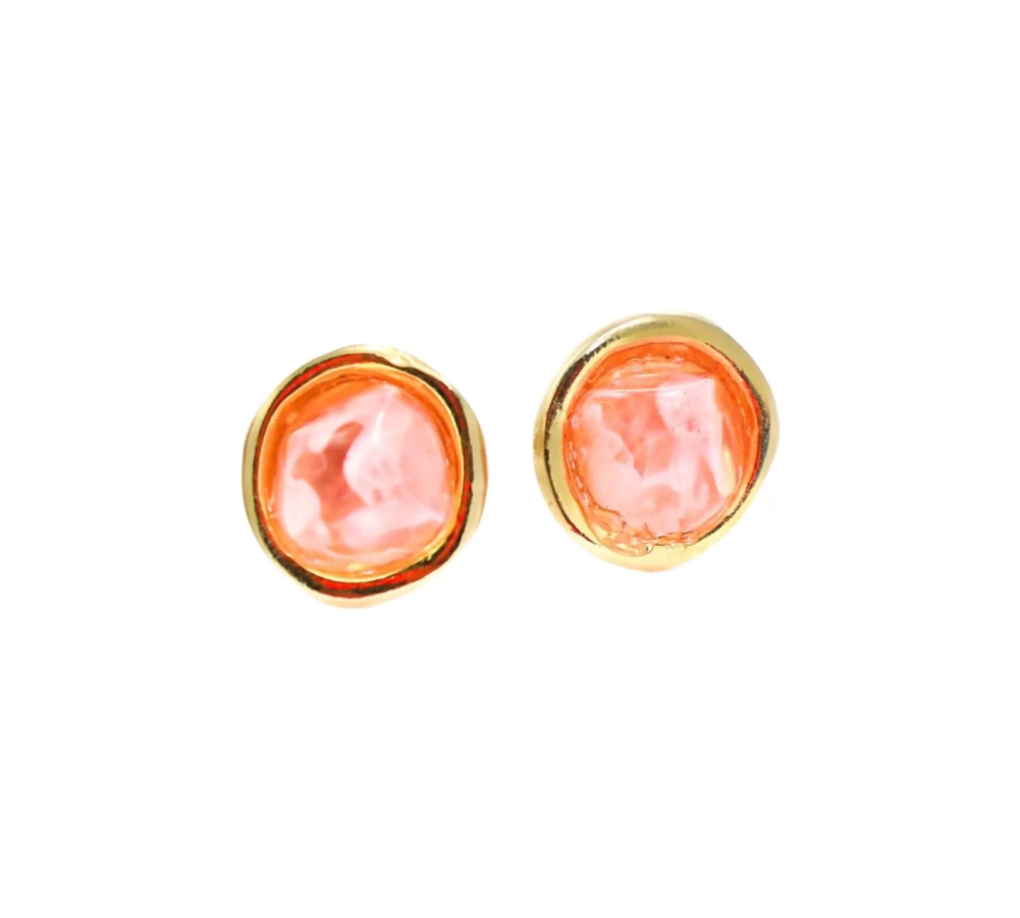 TRA-LA-RA FLOR SINGLE PINK STONE STUD EARRING