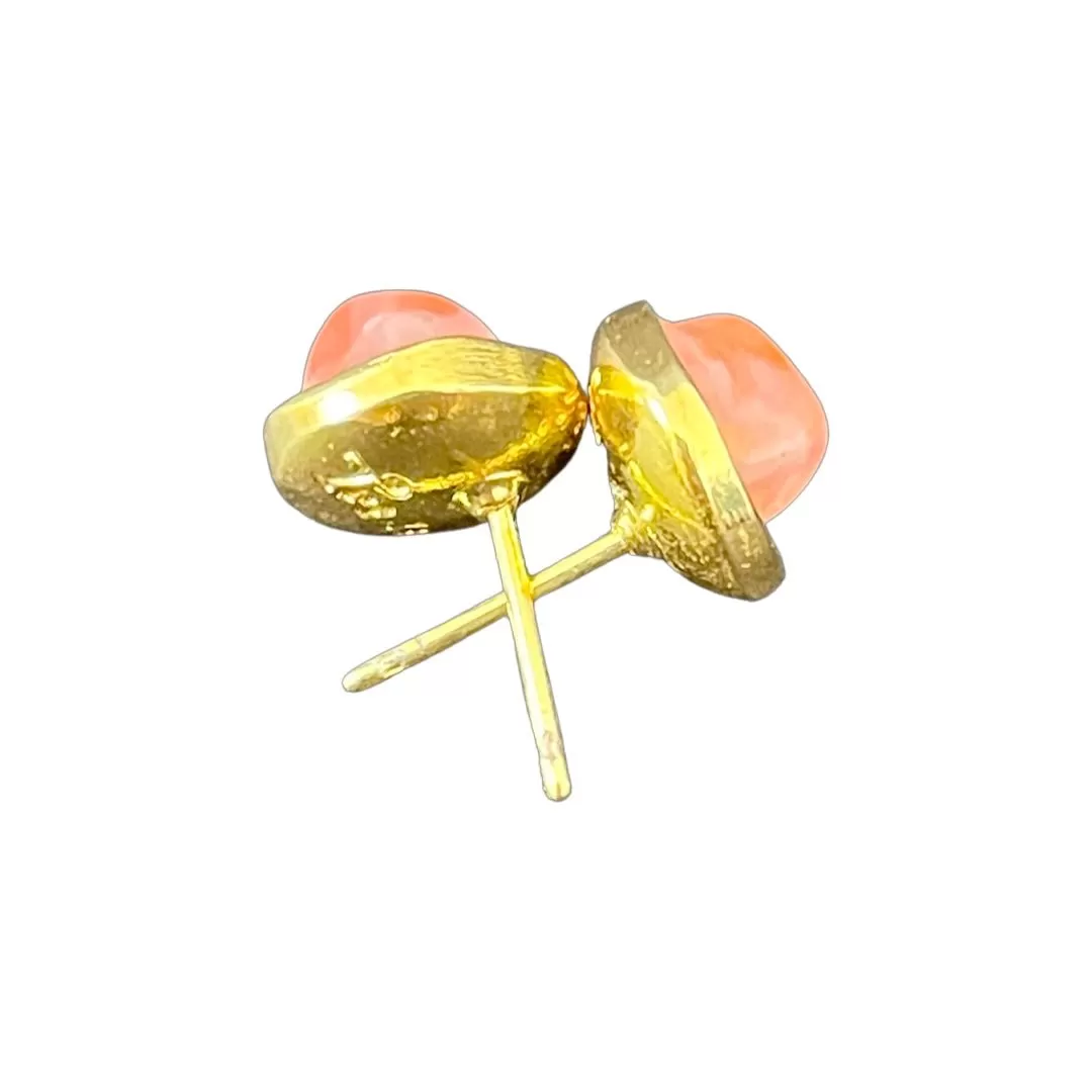 TRA-LA-RA FLOR SINGLE PINK STONE STUD EARRING