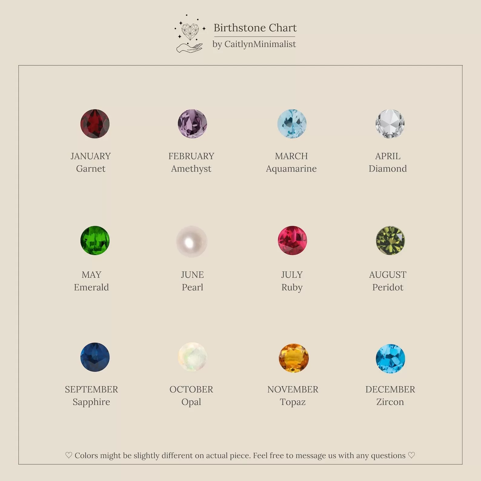 Triple Birthstone Studs