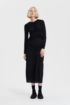 VILLA | SKIRT COLETTE SMOCK KNIT  BLACK/BLACK