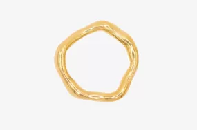 Wavy Open Circle Charm Wholesale 14K Gold, 14K Solid Gold, G32