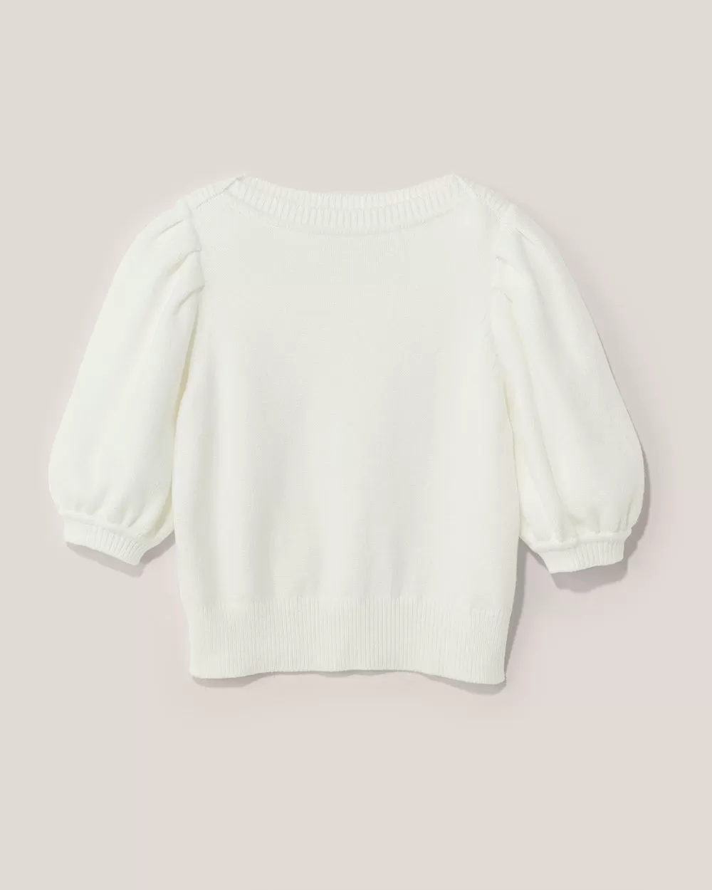 White Margaret Knit Top