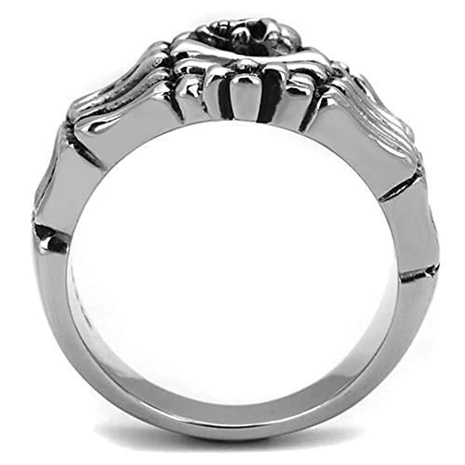 WildKlass Stainless Steel Ring High Polished Men Epoxy Jet