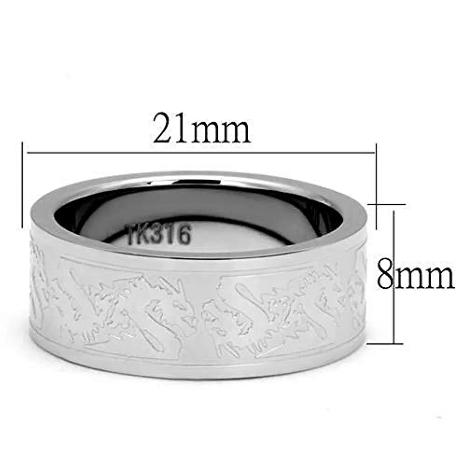 WildKlass Stainless Steel Ring High Polished Men